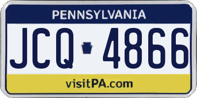 PA license plate JCQ4866