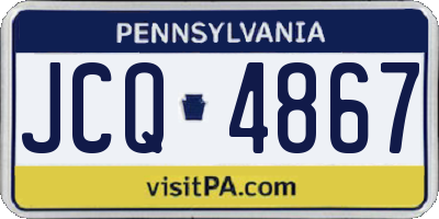 PA license plate JCQ4867