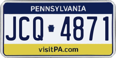 PA license plate JCQ4871