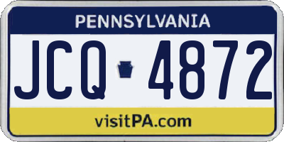 PA license plate JCQ4872