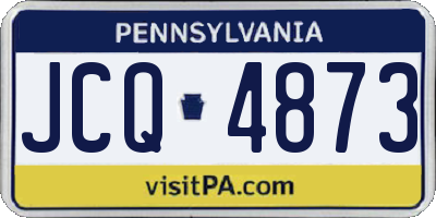PA license plate JCQ4873