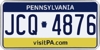 PA license plate JCQ4876
