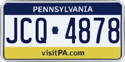 PA license plate JCQ4878