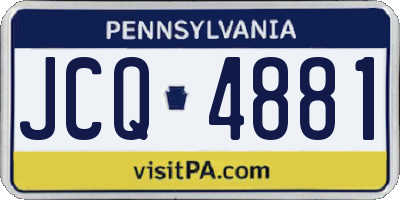 PA license plate JCQ4881