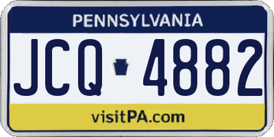 PA license plate JCQ4882