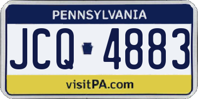 PA license plate JCQ4883