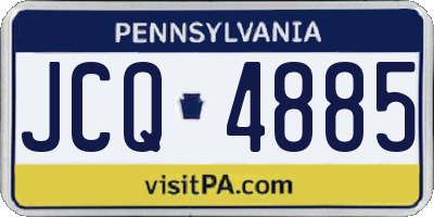 PA license plate JCQ4885