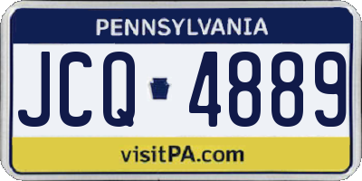 PA license plate JCQ4889