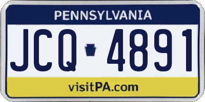 PA license plate JCQ4891