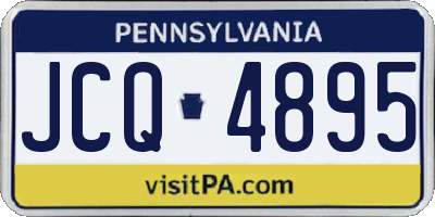 PA license plate JCQ4895