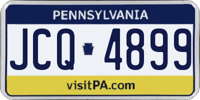 PA license plate JCQ4899