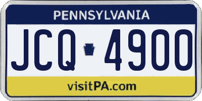 PA license plate JCQ4900