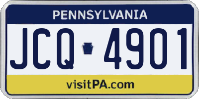 PA license plate JCQ4901