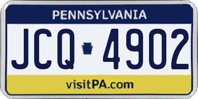 PA license plate JCQ4902
