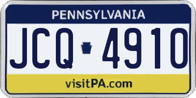 PA license plate JCQ4910