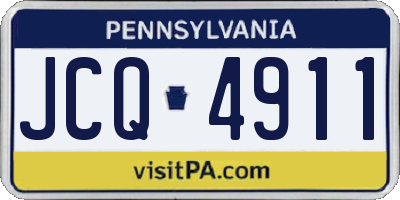 PA license plate JCQ4911