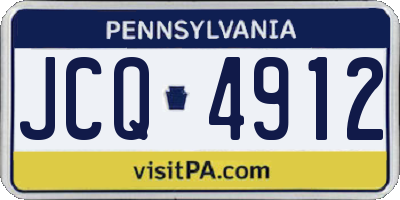 PA license plate JCQ4912