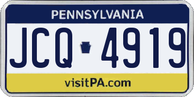 PA license plate JCQ4919