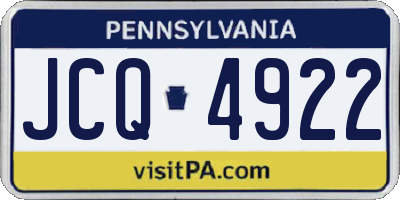 PA license plate JCQ4922