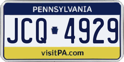 PA license plate JCQ4929