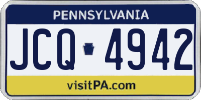 PA license plate JCQ4942