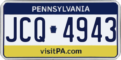 PA license plate JCQ4943