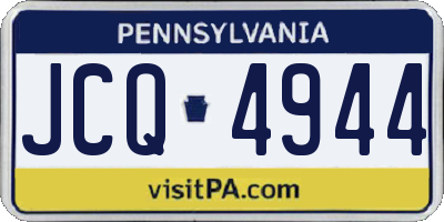PA license plate JCQ4944
