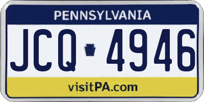 PA license plate JCQ4946