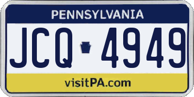 PA license plate JCQ4949