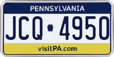 PA license plate JCQ4950