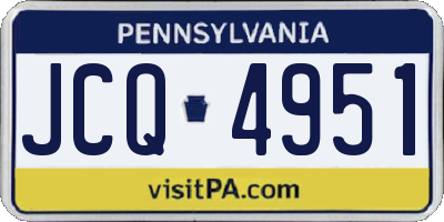 PA license plate JCQ4951