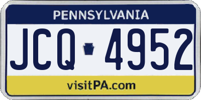 PA license plate JCQ4952