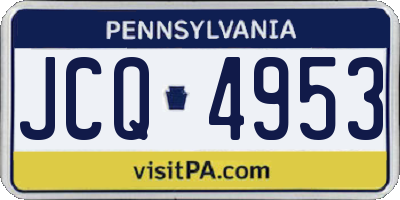 PA license plate JCQ4953