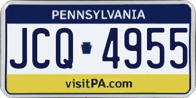 PA license plate JCQ4955