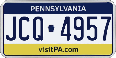 PA license plate JCQ4957
