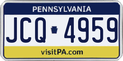 PA license plate JCQ4959