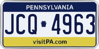 PA license plate JCQ4963