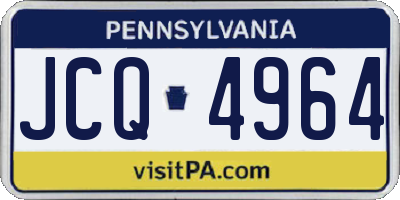 PA license plate JCQ4964