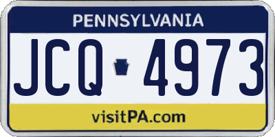 PA license plate JCQ4973