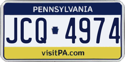 PA license plate JCQ4974