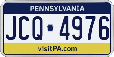 PA license plate JCQ4976
