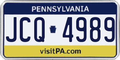 PA license plate JCQ4989
