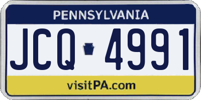 PA license plate JCQ4991