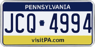 PA license plate JCQ4994