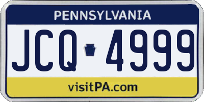 PA license plate JCQ4999