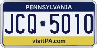 PA license plate JCQ5010
