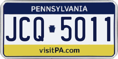 PA license plate JCQ5011