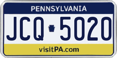 PA license plate JCQ5020