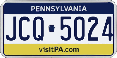 PA license plate JCQ5024