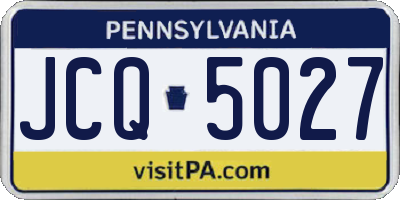 PA license plate JCQ5027